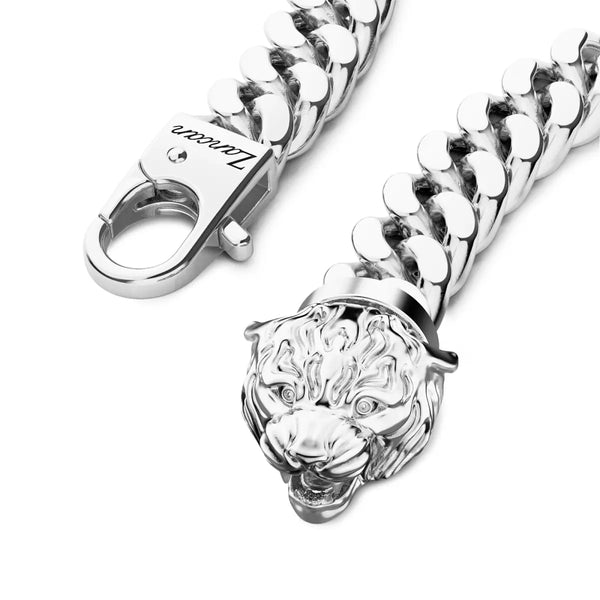 ZANCAN Bracciale Groumette Argento Chiusura Tigre dettaglio