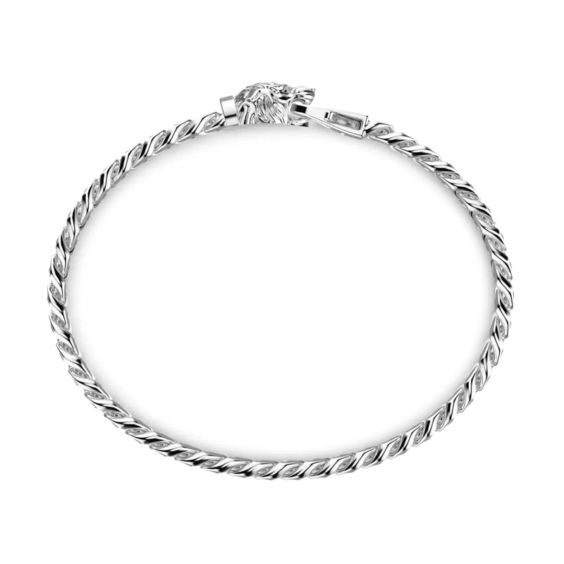 ZANCAN Bracciale Groumette Argento Chiusura Tigre lato