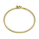 ZANCAN Bracciale Groumette Argento Dorato Chiusura Pitbull lato