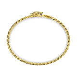 ZANCAN Bracciale Groumette Argento Dorato Chiusura Tigre lato