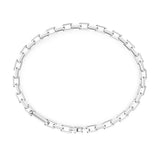 Zancan Bracciale Insignia 925 Catena dettaglio maglie a catena rettangolari in argento lucido ESB252