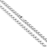 Zancan Collana Cosmopolitan uomo in argento maglia veneziana con chiusura a scatto e stella brunita EXC482