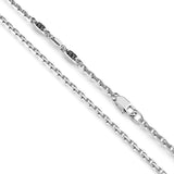 Zancan Collana Cosmopolitan Luxury dettaglio catena argento con chiusura e logo inciso, spinelli neri ESC065
