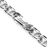Zancan Collana Cosmopolitan Luxury dettaglio chiusura con logo inciso e pietre nere su argento 925 ESC083-55