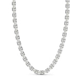 Zancan Collana uomo Cosmopolitan Luxury Solo maglia in argento 925 con maglie cilindriche satinate ESC084-55