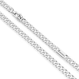 Zancan Collana Cosmopolitan Luxury Targa dettaglio catena grumetta in argento 925 con chiusura e logo inciso ESC096