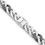Zancan Collana Cubane Grumetta dettaglio chiusura con logo Zancan inciso su argento lucido ESC032-NE