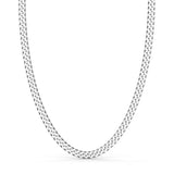 Zancan Collana uomo Cubane Grumetta in argento rodiato, maglia a grumetta lucida EXC470-B