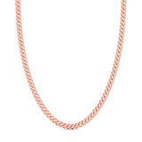Zancan Collana uomo Cubane Grumetta in argento rodiato oro rosa 18kt, maglia a grumetta lucida EXC470-OR