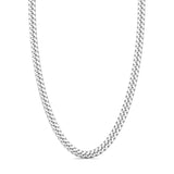 Zancan Collana Cubane Grumetta uomo in argento rodiato vista completa maglia grumetta lucida EXC471-B