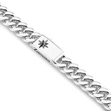 Zancan Collana Cubane Grumetta dettaglio chiusura placca con motivo stella e incisione brand argento EXC471-B
