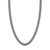 Zancan Collana uomo Cubane Grumetta in argento rutenio nero, maglia grumetta lucida EXC471-NR