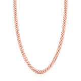 Zancan Collana uomo Cubane Grumetta in argento rodiato oro rosa 18kt, maglia grumetta lucida EXC471-OR