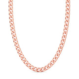 Zancan Collana Cubane Grumetta uomo in argento rodiato oro rosa 18kt, maglia a grumetta lucida EXC472-OR
