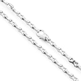 Zancan Collana Insignia 925 dettaglio chiusura a moschettone e maglie in argento con logo inciso EXC419
