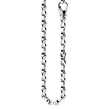 Zancan Collana Insignia 925 vista ravvicinata maglie geometriche in argento lucido con chiusura a moschettone EXC419