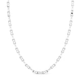 Zancan Collana uomo Insignia 925 in argento con maglie geometriche a catena, design minimale artigianale EXC419