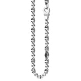 Zancan Collana uomo Insignia 925 argento vista completa catena con elemento centrale decorato in pietre nere EXC420