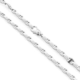 Zancan Collana uomo Insignia 925 in argento con maglia marina e dettaglio pavé nero, chiusura a moschettone EXC421