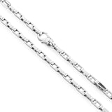 Zancan Collana uomo Insignia 925 in argento con maglia rettangolare e chiusura a moschettone EXC422