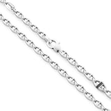 Zancan Collana Insignia 925 argento dettaglio chiusura a moschettone e maglia marinara con pietre nere EXC423
