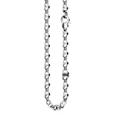 Zancan Collana Insignia 925 argento vista completa catena maglia marinara con elemento decorativo nero EXC423