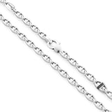 Zancan Collana uomo Insignia 925 in argento con maglia marinara e dettaglio in pietre nere EXC423