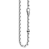 Zancan Collana uomo Insignia 925 argento vista completa catena con elemento decorativo pietre nere centrali EXC424