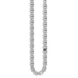 Zancan Collana uomo Insignia 925 argento vista completa catena 50cm con elemento decorativo centrale nero EXC426