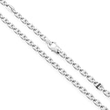 Zancan Collana Insignia 925 dettaglio chiusura a moschettone e maglia marinara in argento lucido EXC428