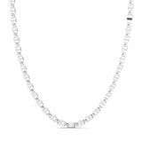 Zancan Collana uomo Insignia 925 in argento con maglia marinara lucida e dettaglio in pietra nera EXC428