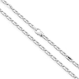 Zancan Collana Insignia 925 argento dettaglio maglie rettangolari e chiusura a moschettone, design minimale EXC429