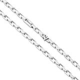 Zancan Collana Insignia 925 Catena dettaglio maglie in argento con logo inciso e lettera N ESC090-60