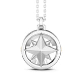 Zancan Collana Insignia 925 Rosa dei venti pendente rosa dei venti in argento con catena a maglia forzatina ESC120