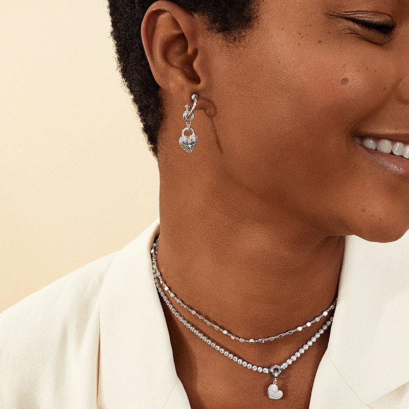 Collana Rosato Argento Rosé Barretta con Zirconi RZBI02 Collana Rosato Argento Rosé Barretta con Zirconi RZBI02