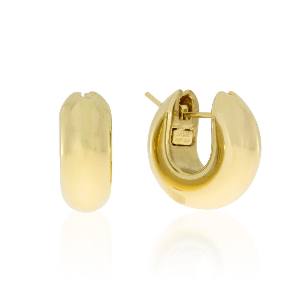 Orecchini Cerchio Oro Giallo Quadrati 2 Mm – Siciliano Gioielli - Foto 4