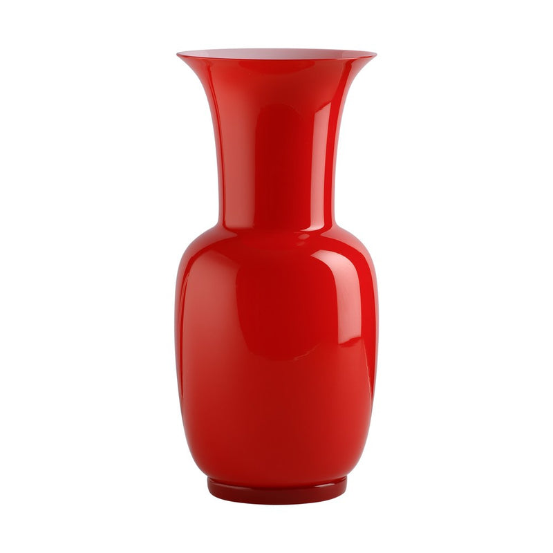 vaso venini opalino grande rosso in vetro soffiato di Murano 706.24