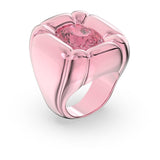 SWAROVSKI anello donna in metallo rosa e cristallo rosa cocktail Dulcis 