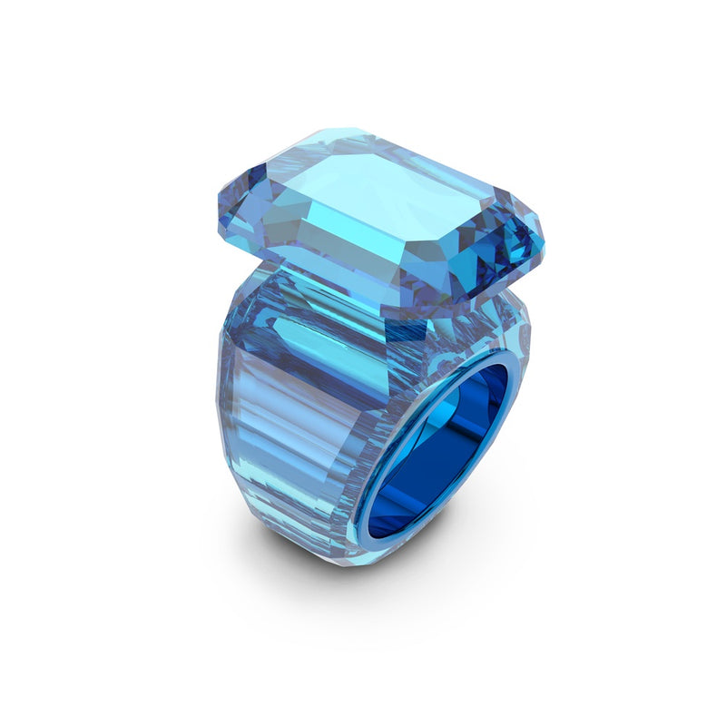 Swarovski anello donna cocktail Lucent con cristallo azzurro