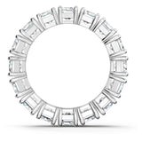 Swarovski anello eternity in metallo rodiato con cristalli rettangolari sfaccettati 5572689 Variante2