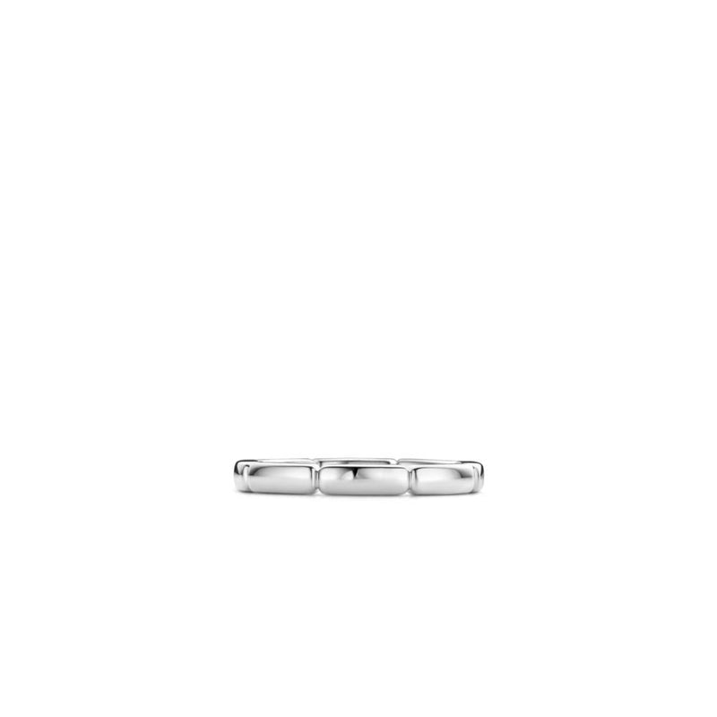 Anello TI SENTO fascia con dettagli rettangolari in argento rodiato 12269SI Variante2
