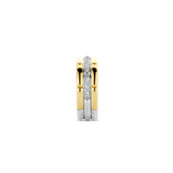 Anello TI SENTO fascia con dettagli rettangolari in argento rodiato e placcato oro con zirconi 12270ZY Variante