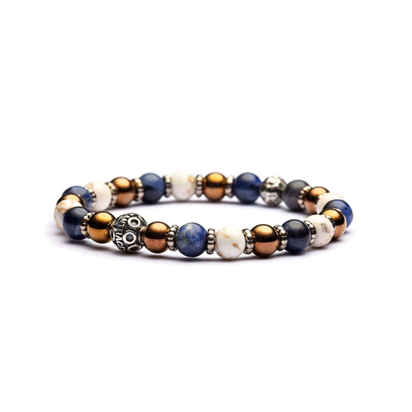 Bracciale Uomo Pietre Dure in Argento ANTRACITE CHIMERA CHIC