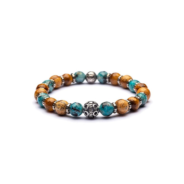 Bracciale Uomo Pietre Dure in Argento ANTRACITE Colore Marrone PERSEOVariante 1