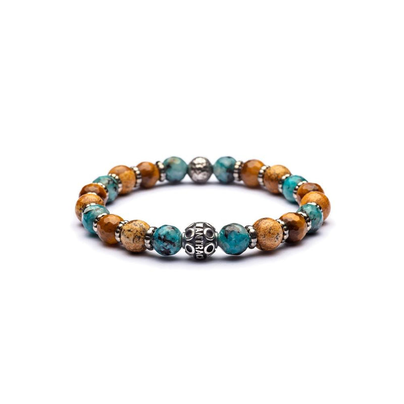 Bracciale Uomo Pietre Dure in Argento ANTRACITE Colore Marrone PERSEOVariante 1