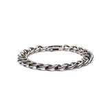 Bracciale Antracite Maglia Cubana Argento APOLLO