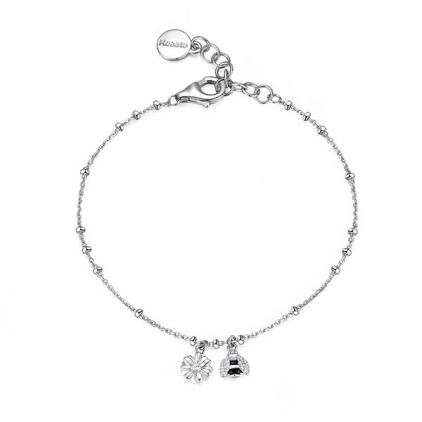 Bracciale donna Rosato RZGA16 in argento con charms a forma di ape e fiore impreziositi da 13 zirconi.