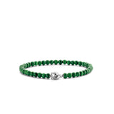 Bracciale donna Ti Sento Milano in argento con perline color verde malachite 2908MA