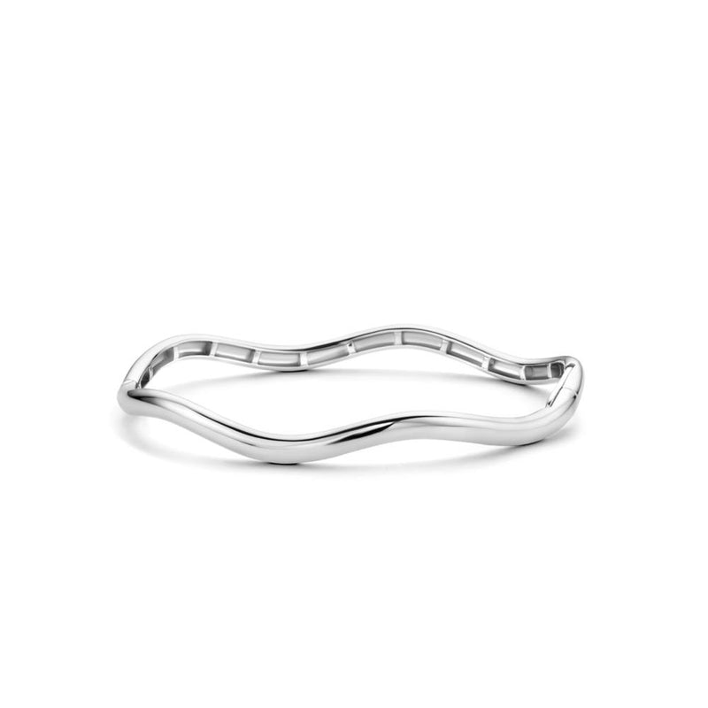 TI SENTO Bracciale donna rigido ondulato in argento rodiato 2990SI Variante2