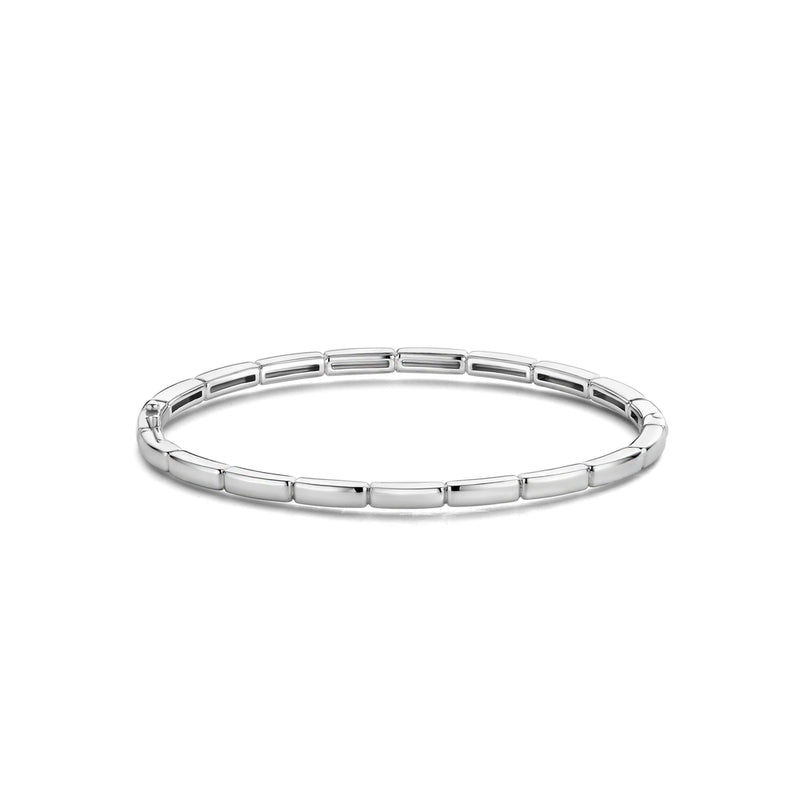 Bracciale TI SENTO donna rigido con decoro rettangolare in argento rodiato 23001SI Variante2